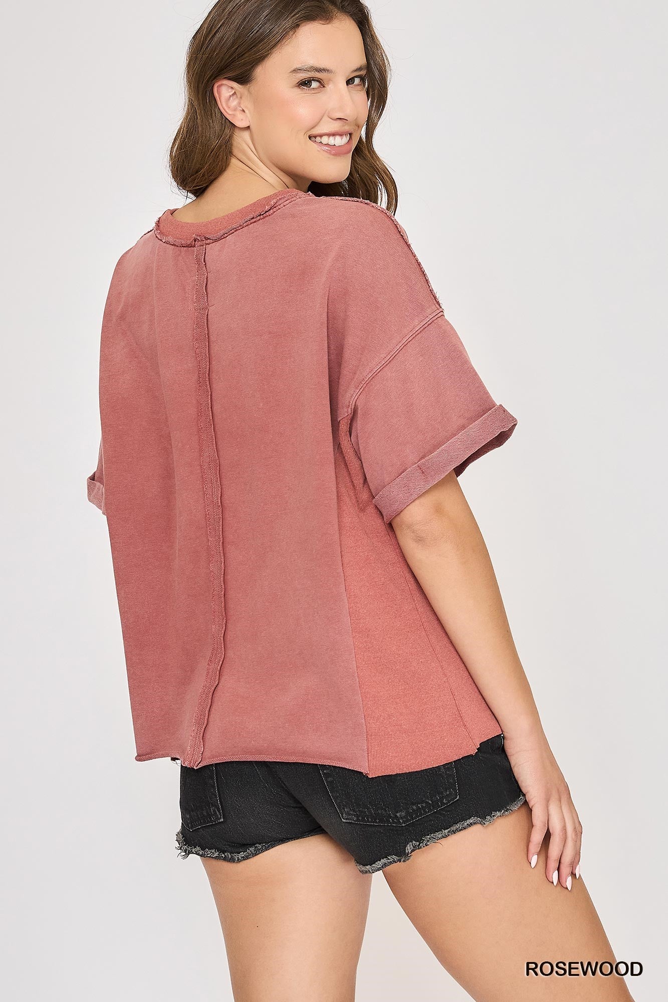 Rosewood Boxy Tee