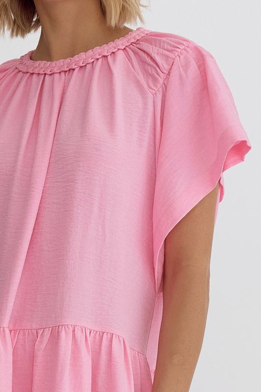 Pretty in Pink Braid Dress