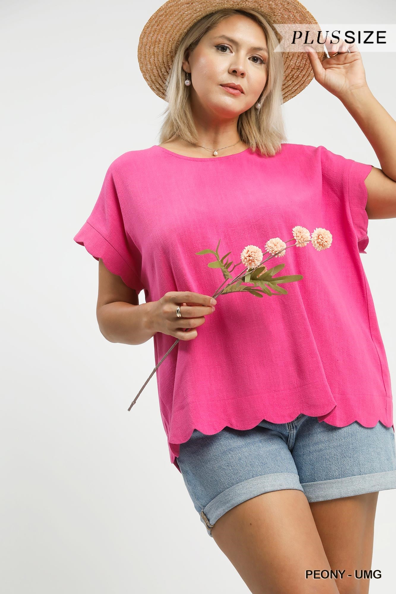 Pink Punch Scallop Tee