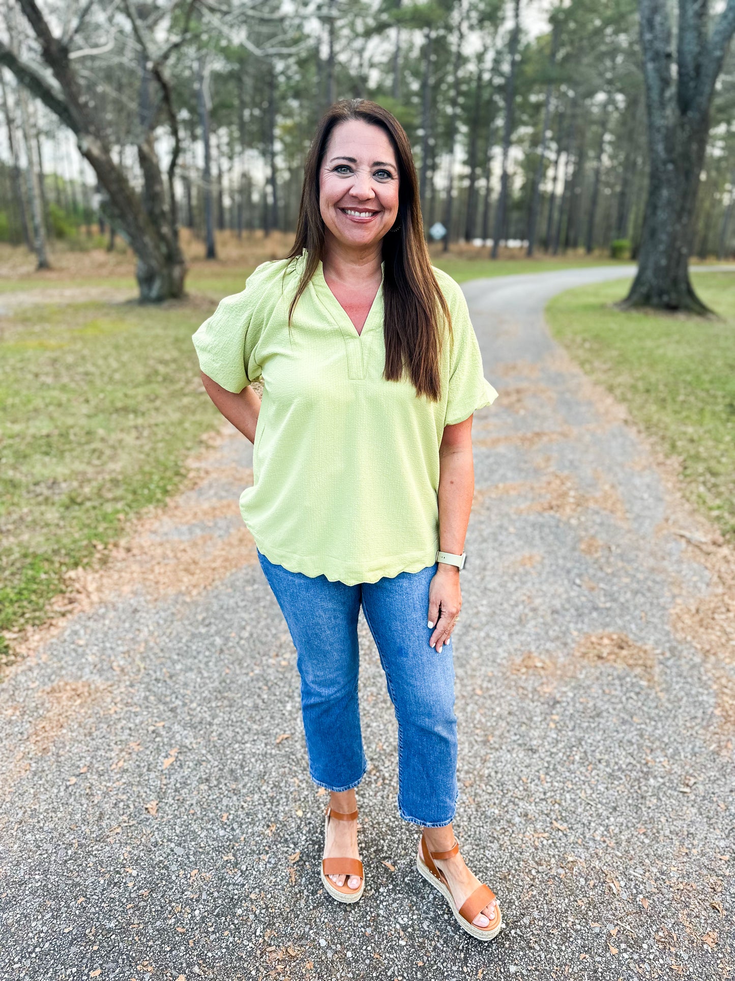Sage Puff Top