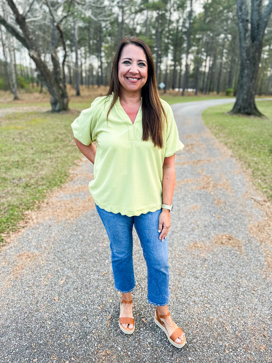 Sage Puff Top