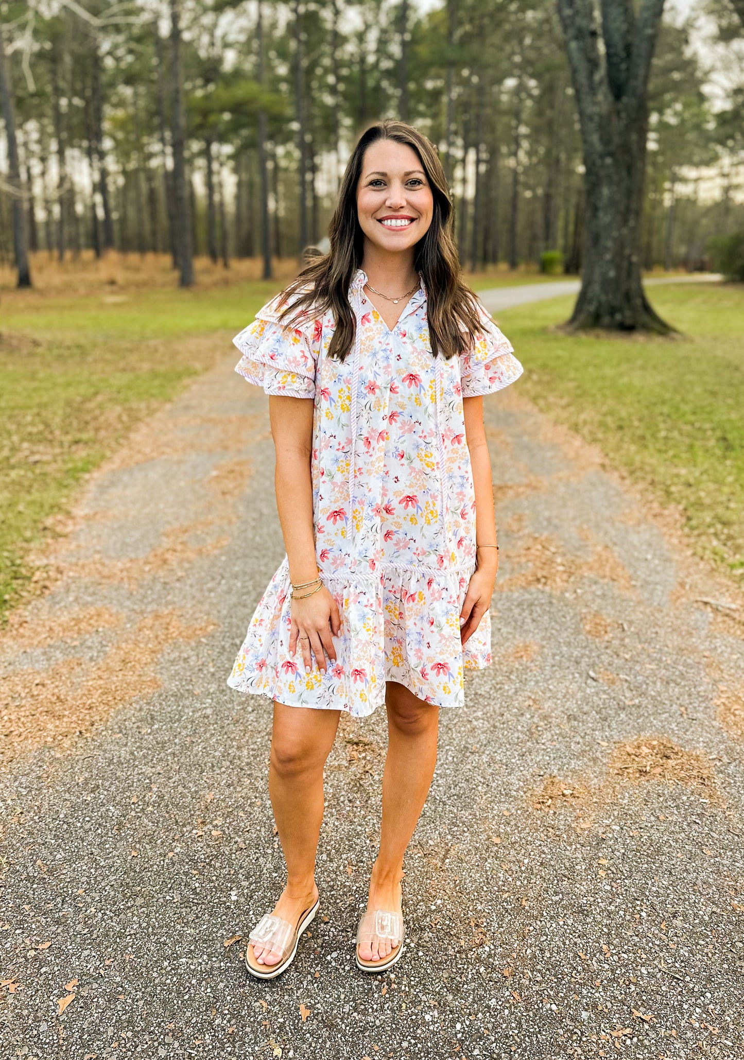 Blush Layer Sleeved Floral