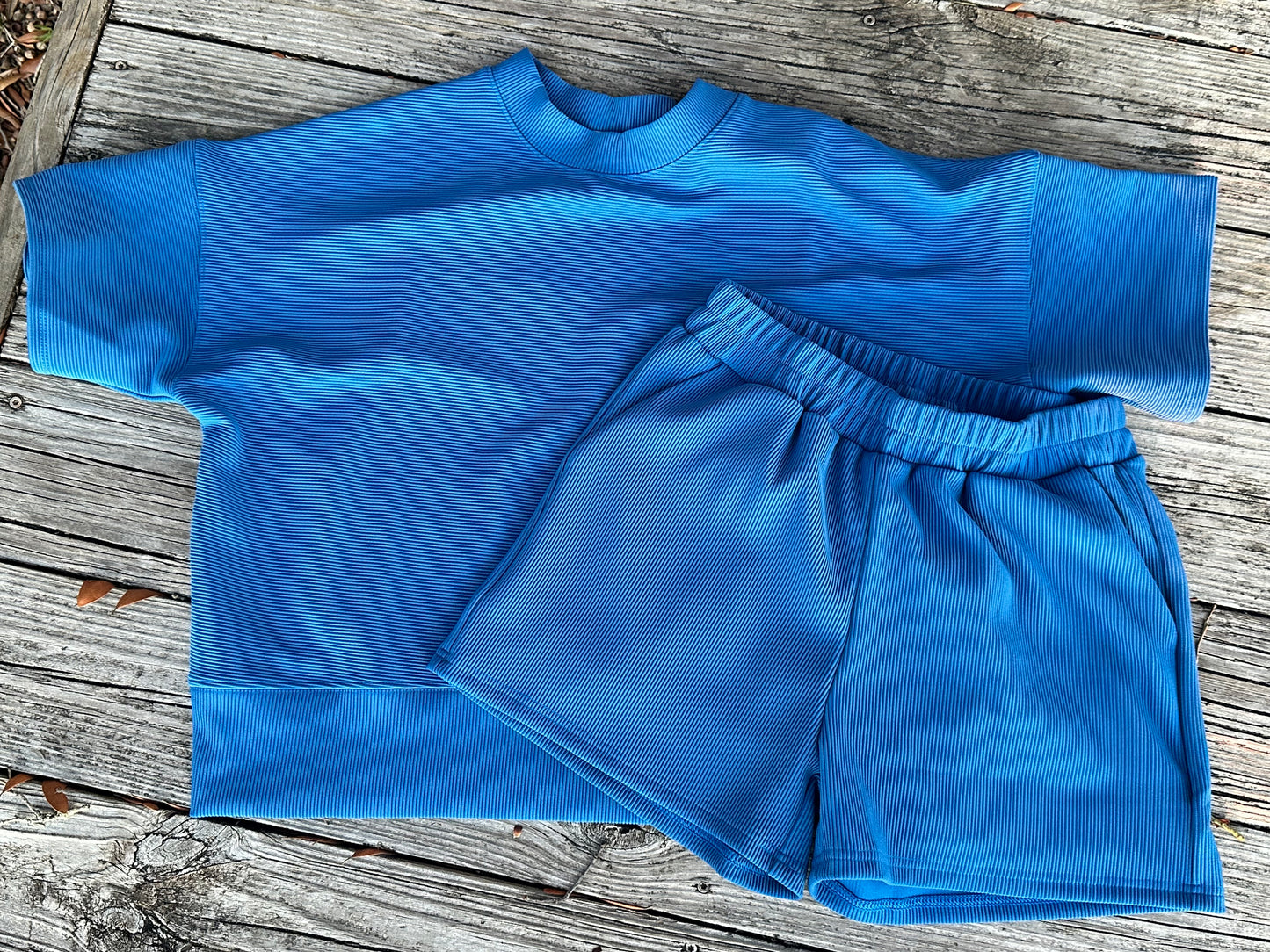 Royal Blue Zenana Set Ribbed