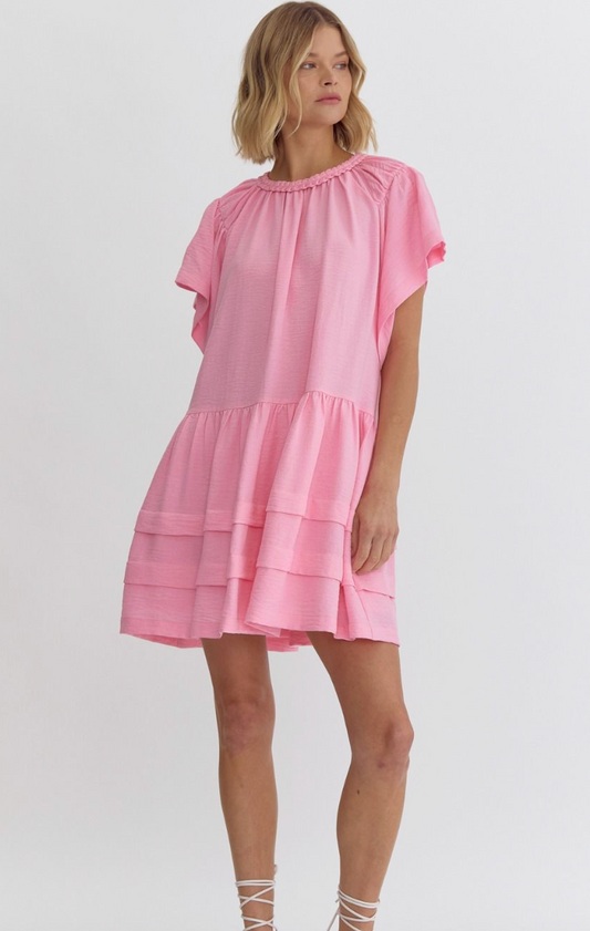 Pretty in Pink Braid Dress