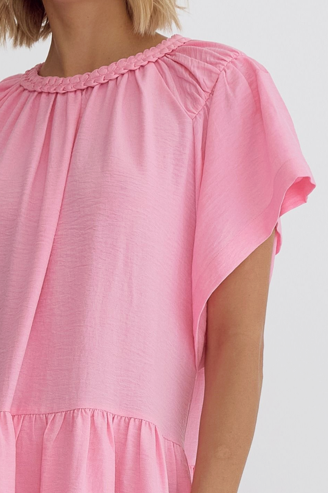 Pretty in Pink Braid Dress